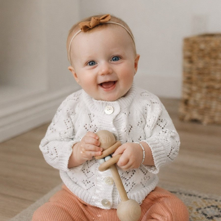 Heart Lace Cardigan-White|12296