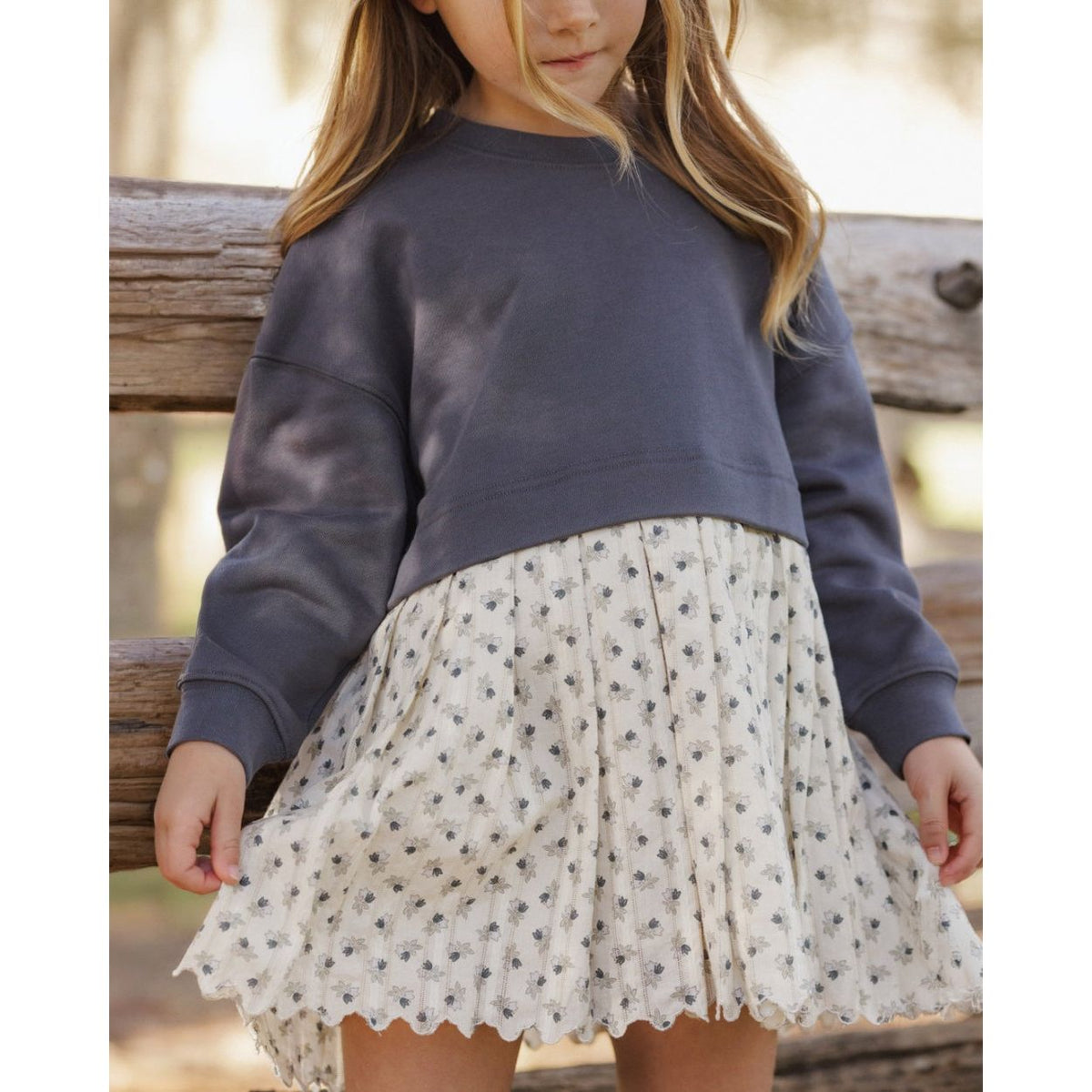 Sweatshirt Dress Vintage Fleur|12082