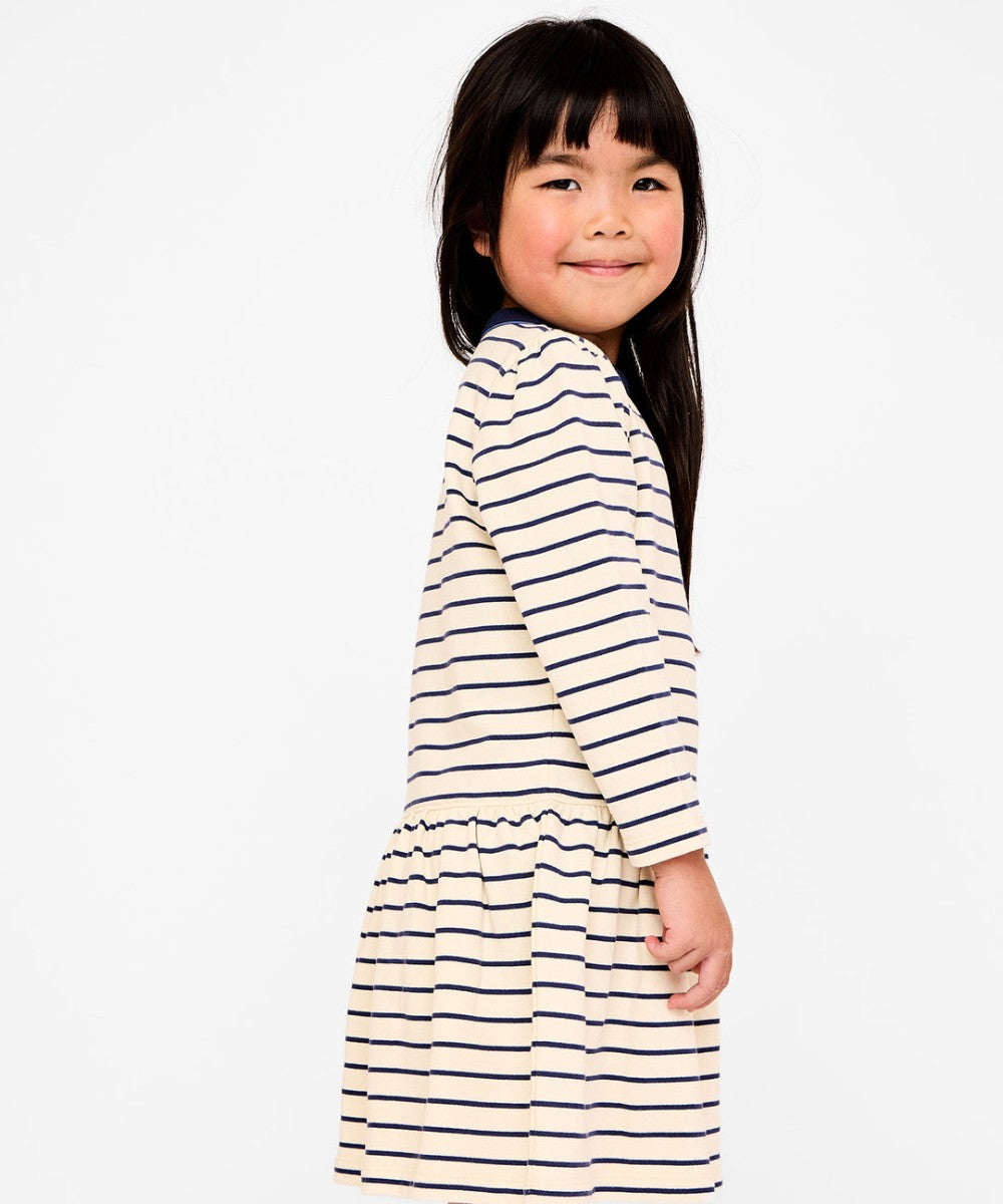 Isla Sweatshirt Dress, Navy French Stripe|12611