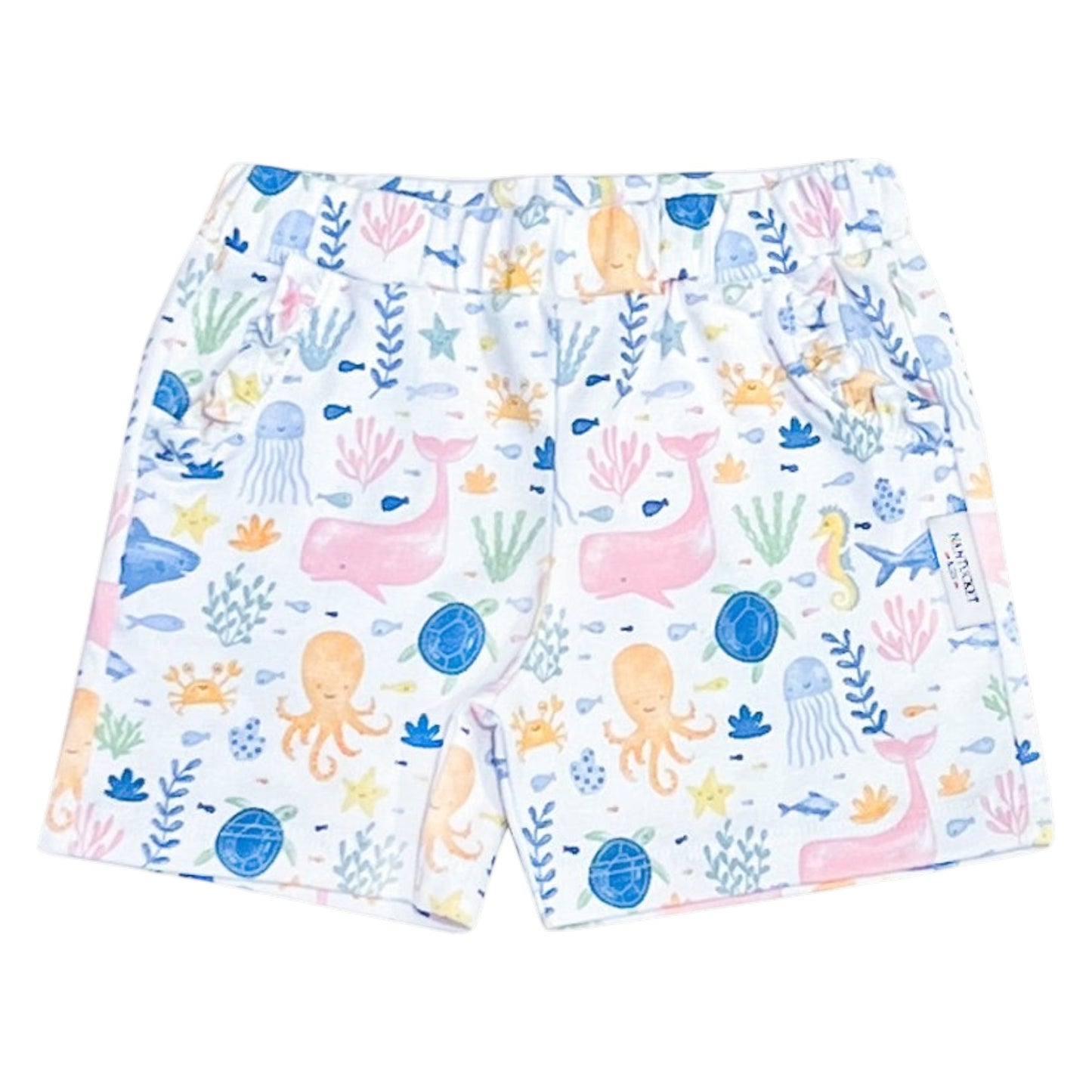 Under The Sea Ruffle Pocket Play Shorts