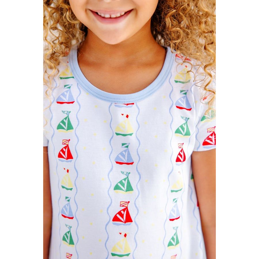 Polly Play Dress - Short Sleeve Set Sail/Beale Street Blue|11324