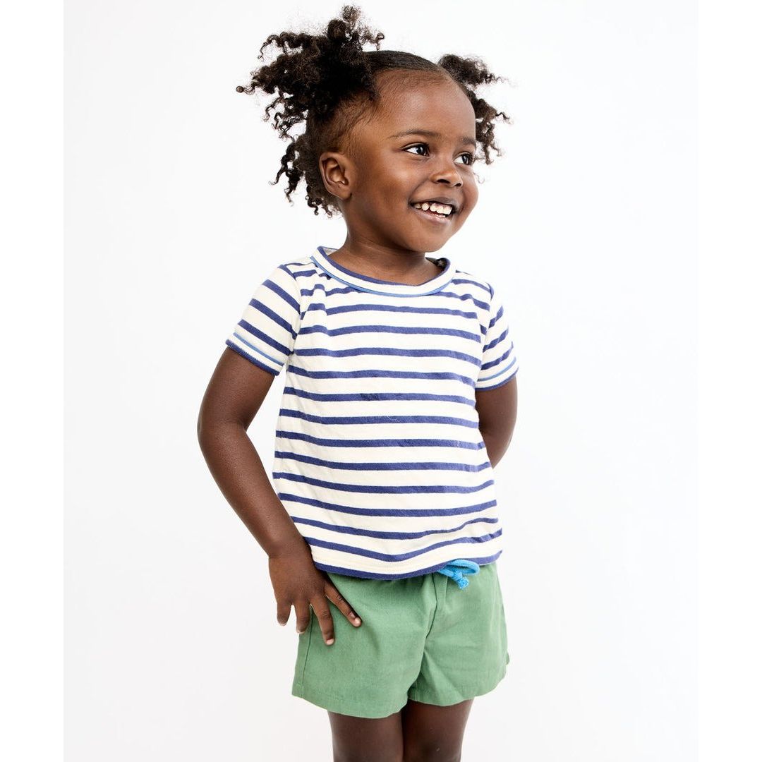 Willie Baby T-Shirt, Navy Stripe|10517