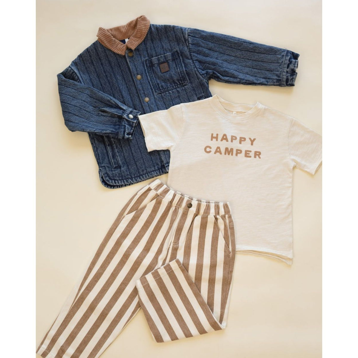Baggy Pant Fawn Pinstripe|12284