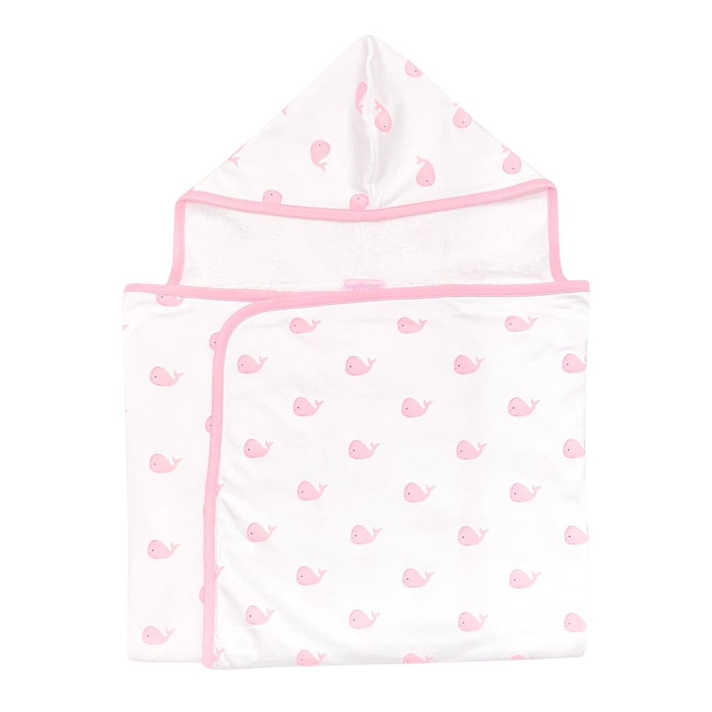 Whale Watch Oversized Hooded Towel-Peony|10461