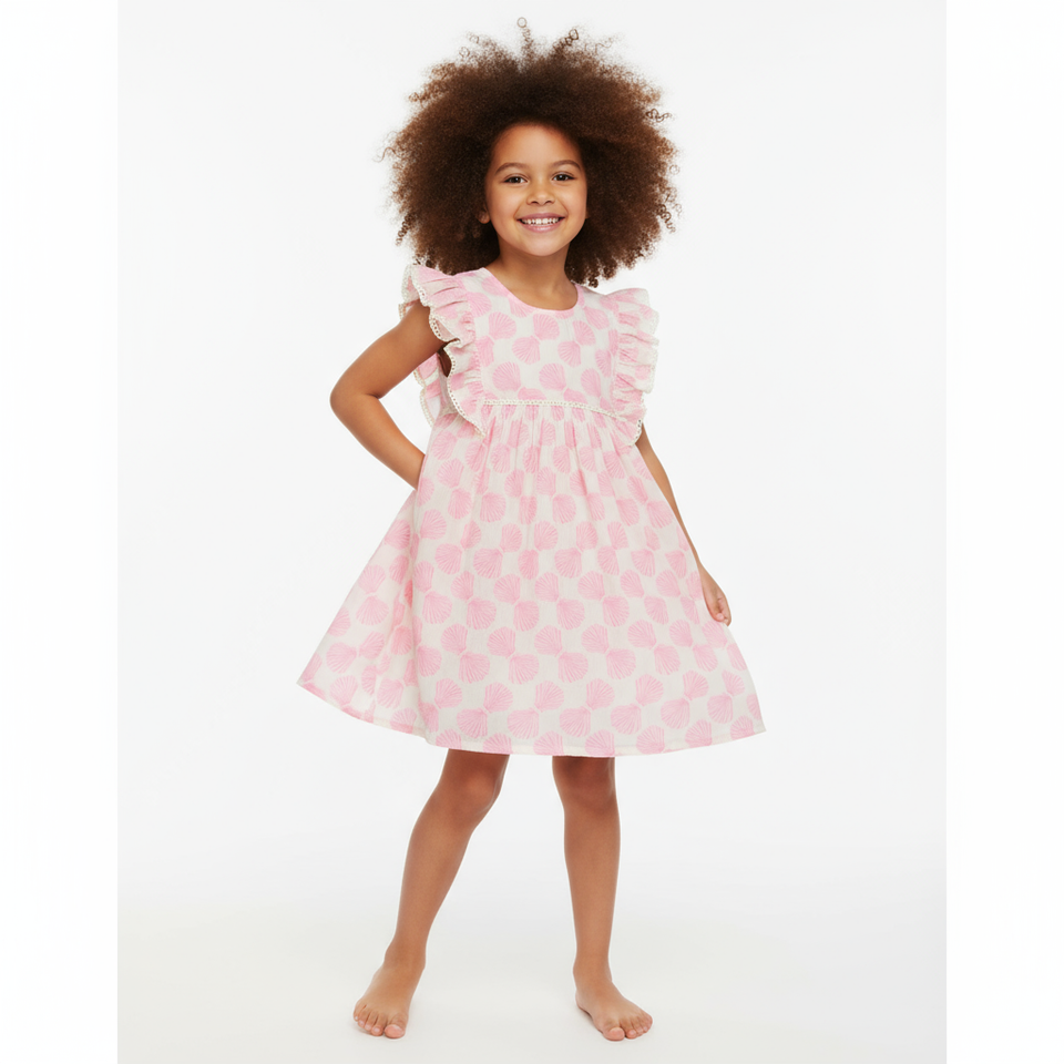 Seraphina Dress- Shell Beach Pink|11788