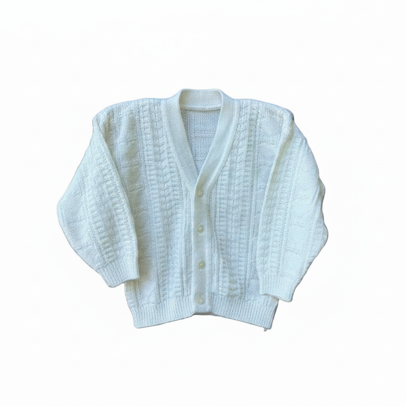 Vintage Cream Cardigan Sweater