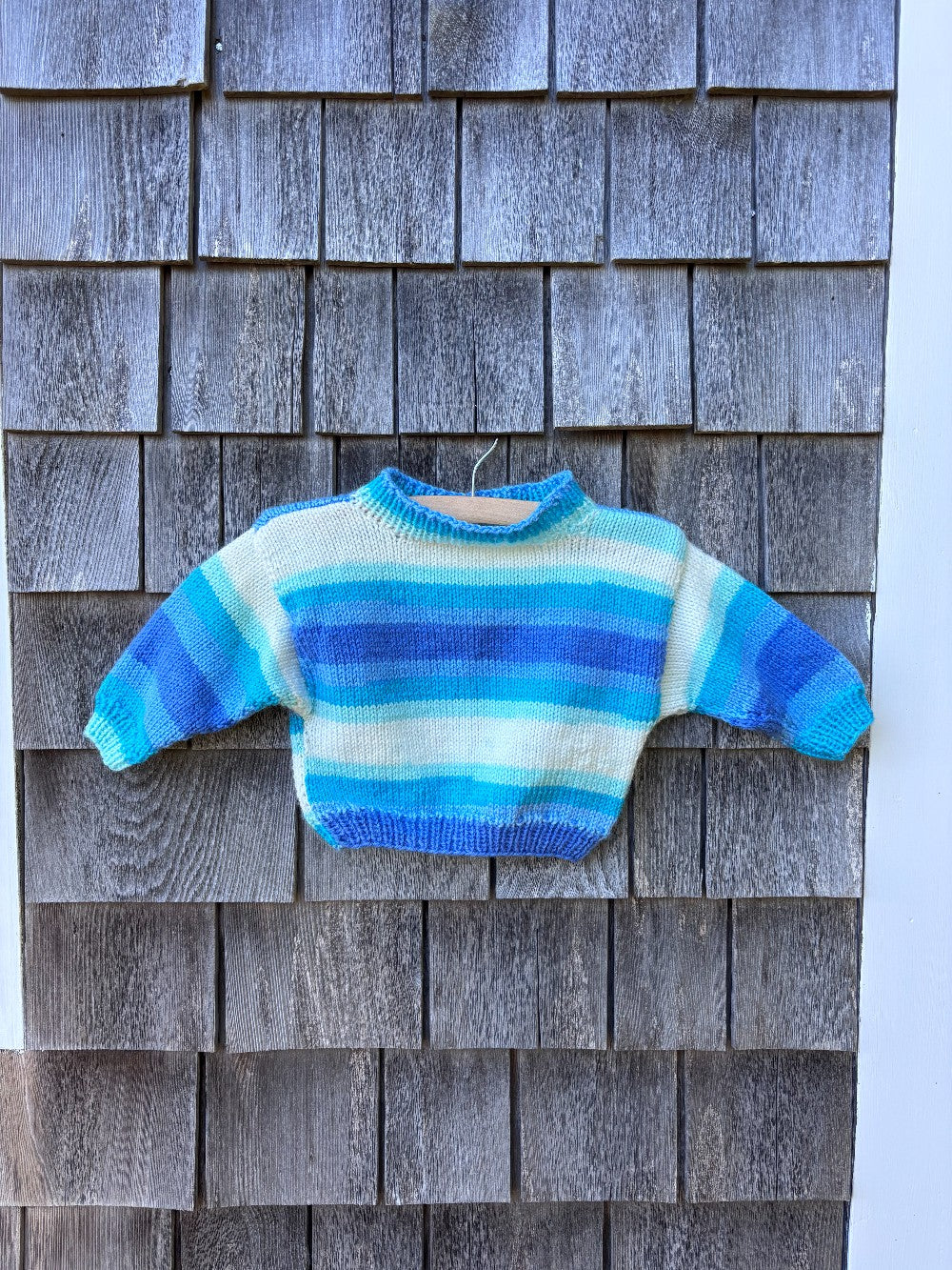 Handmade Blue Stripe Sweater|11814