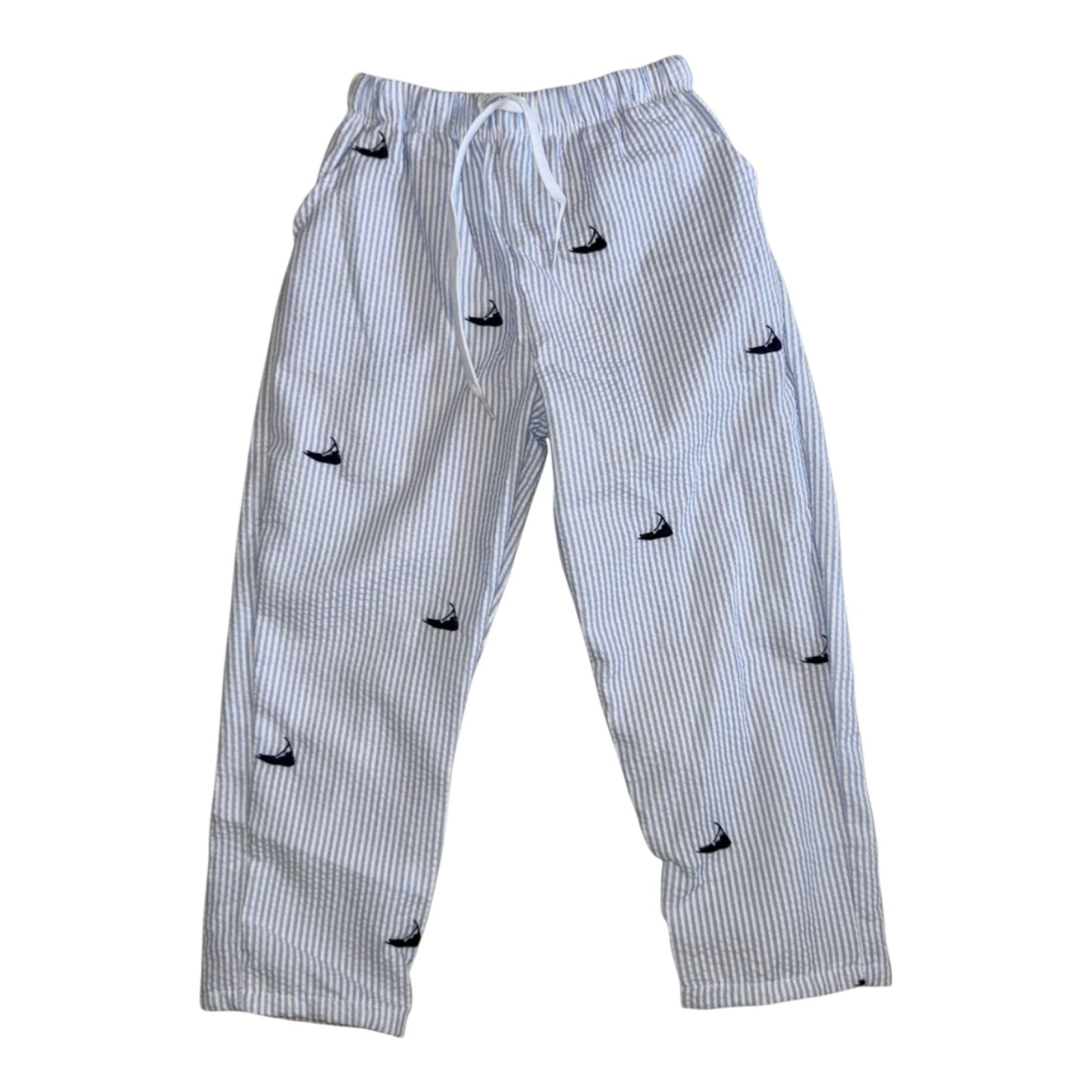 Light Blue Seersucker Pants with Nantuckets