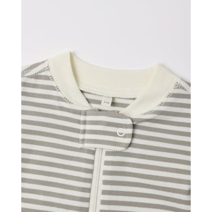 Zip Long Sleeve Sleeper - Laurel Stripe|12375