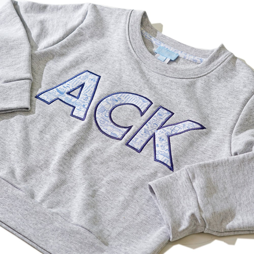 Grey ACK Crewneck Sweatshirt|8859