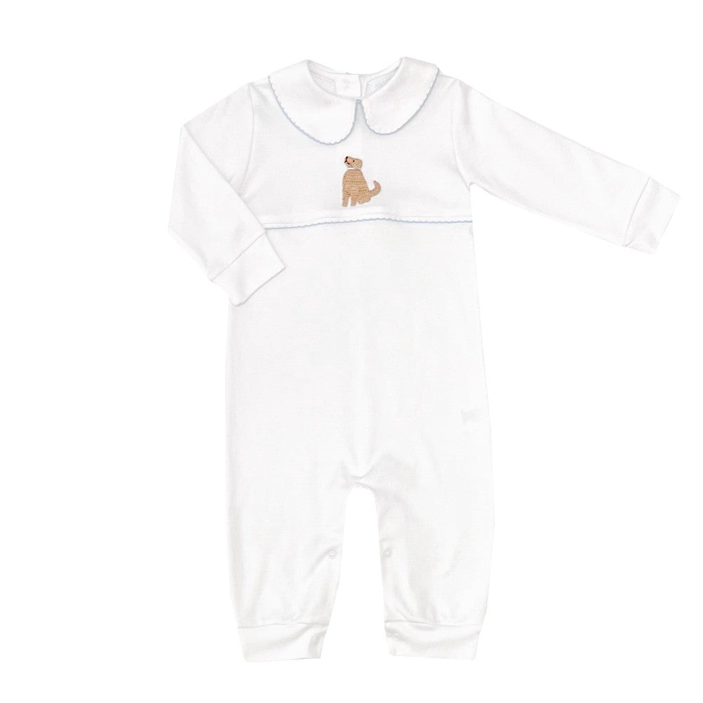 Playful Pup Pima Playsuit-Blue|12828