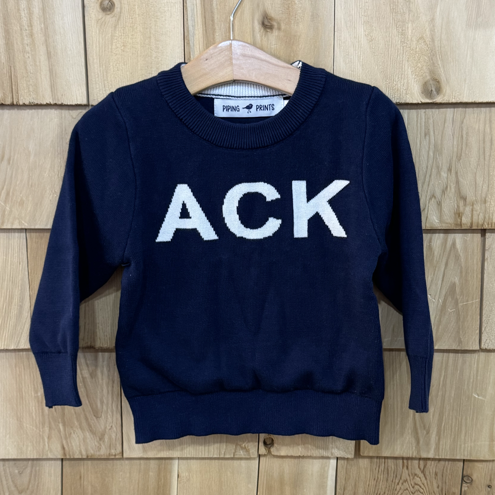 Navy ACK Crewneck Sweater|6333