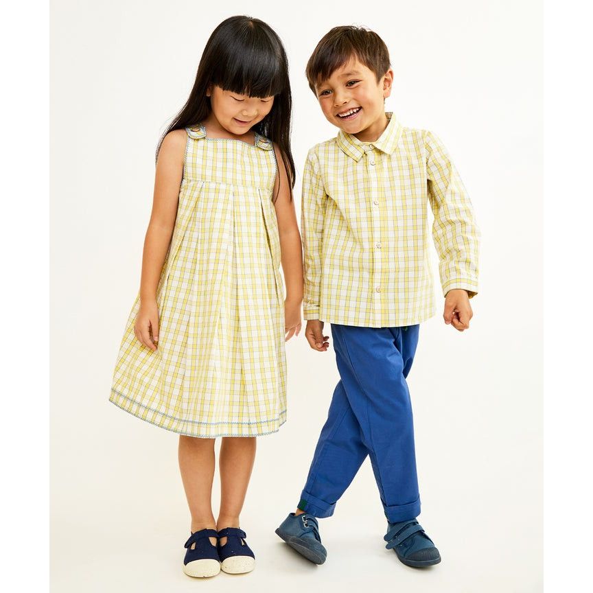 Jeffie Shirt, Yellow Picnic Check|6681