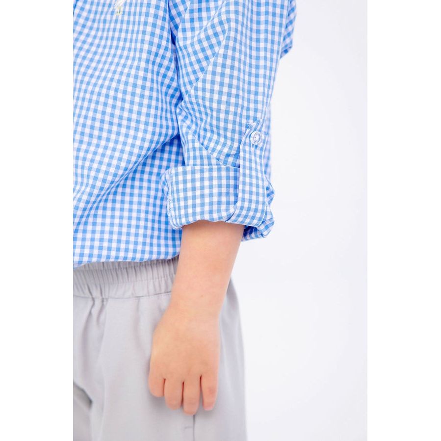 Dean's List Dress Shirt- Blue Gingham|12735