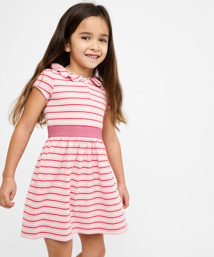 Allegra Dress, Petal Mini Stripe|10683