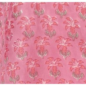 Ondine Ruffle Dress- Pink Palm