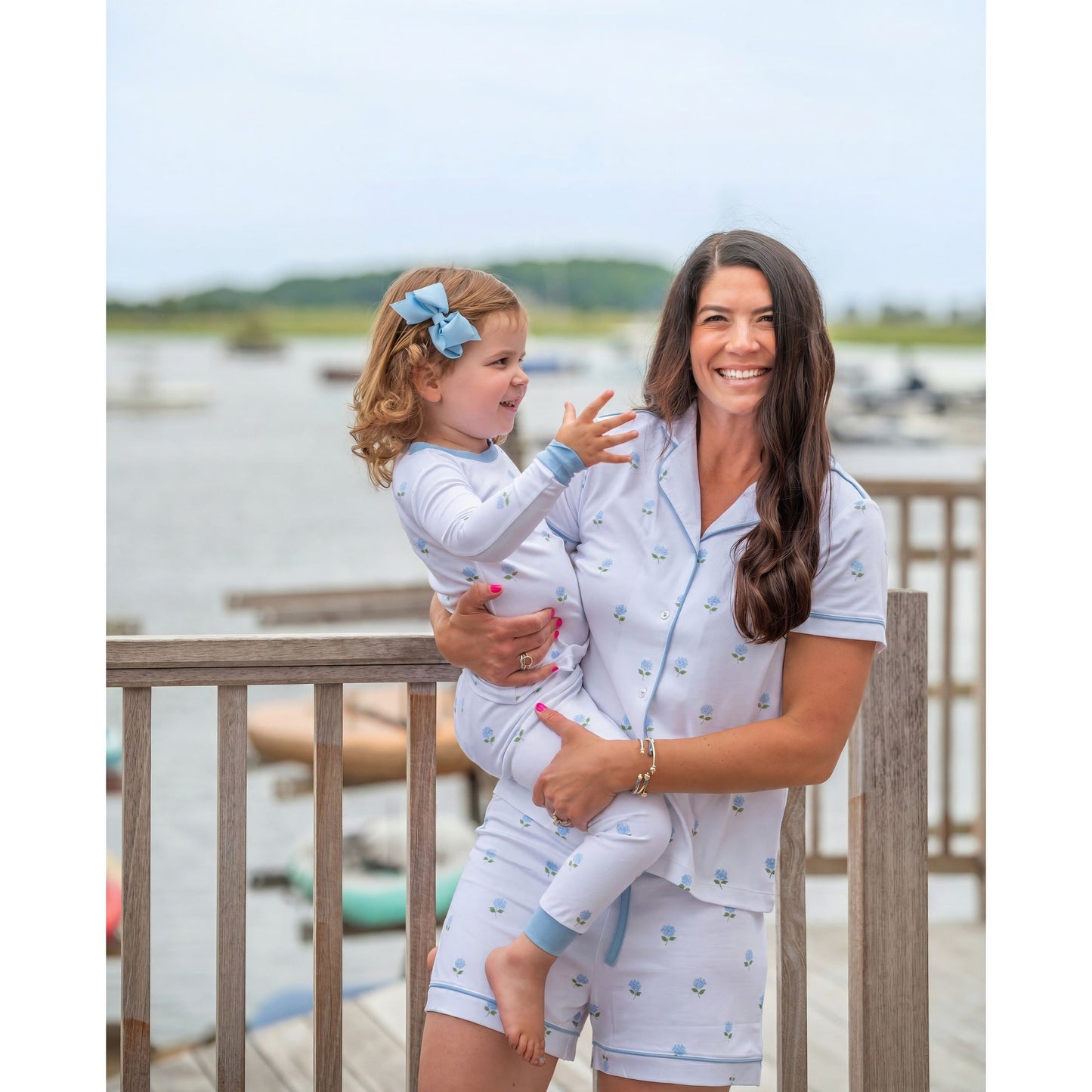 Hydrangeas in Bloom Pima Jammies 2-Piece Set