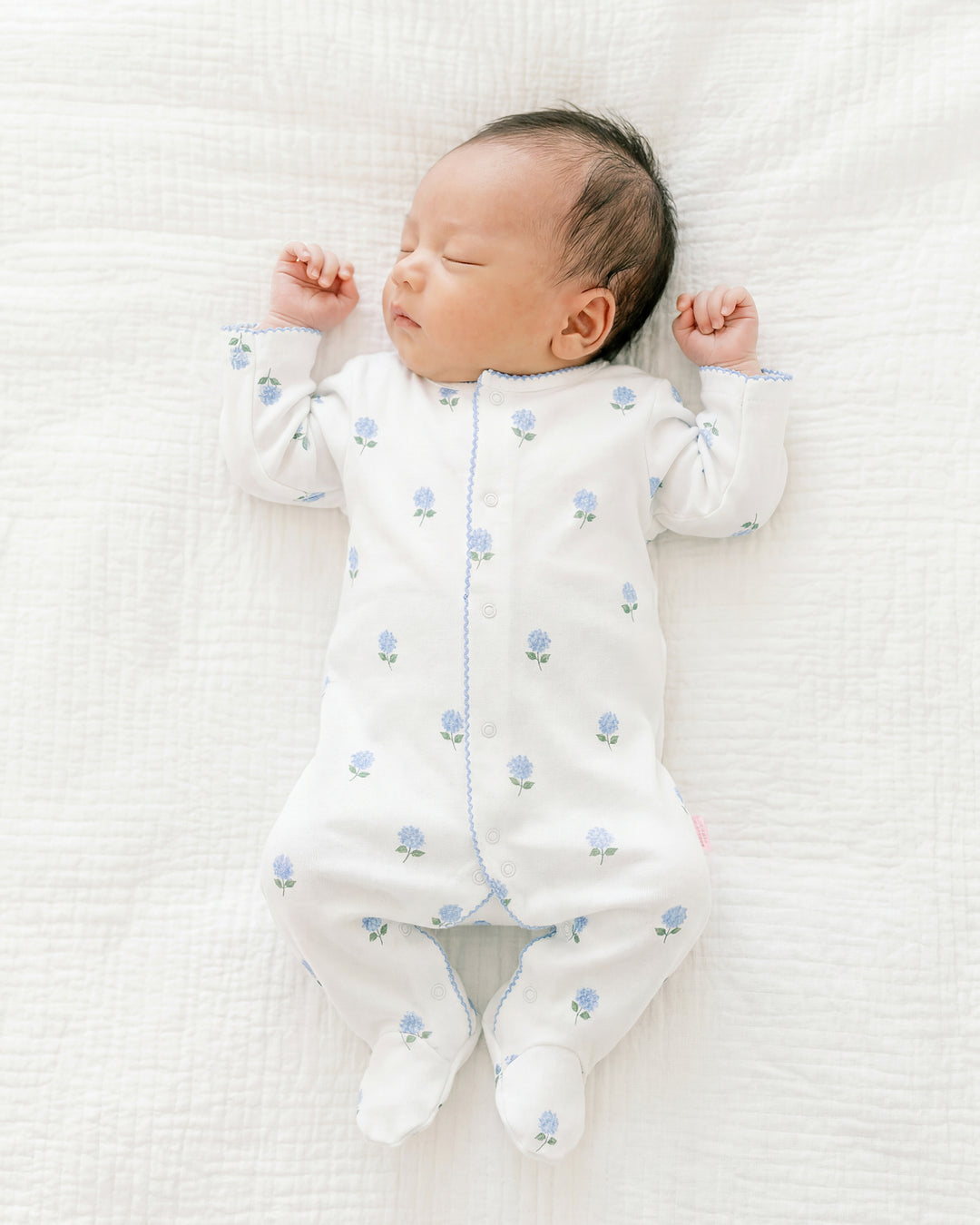 Hydrangeas in Bloom Footed Romper