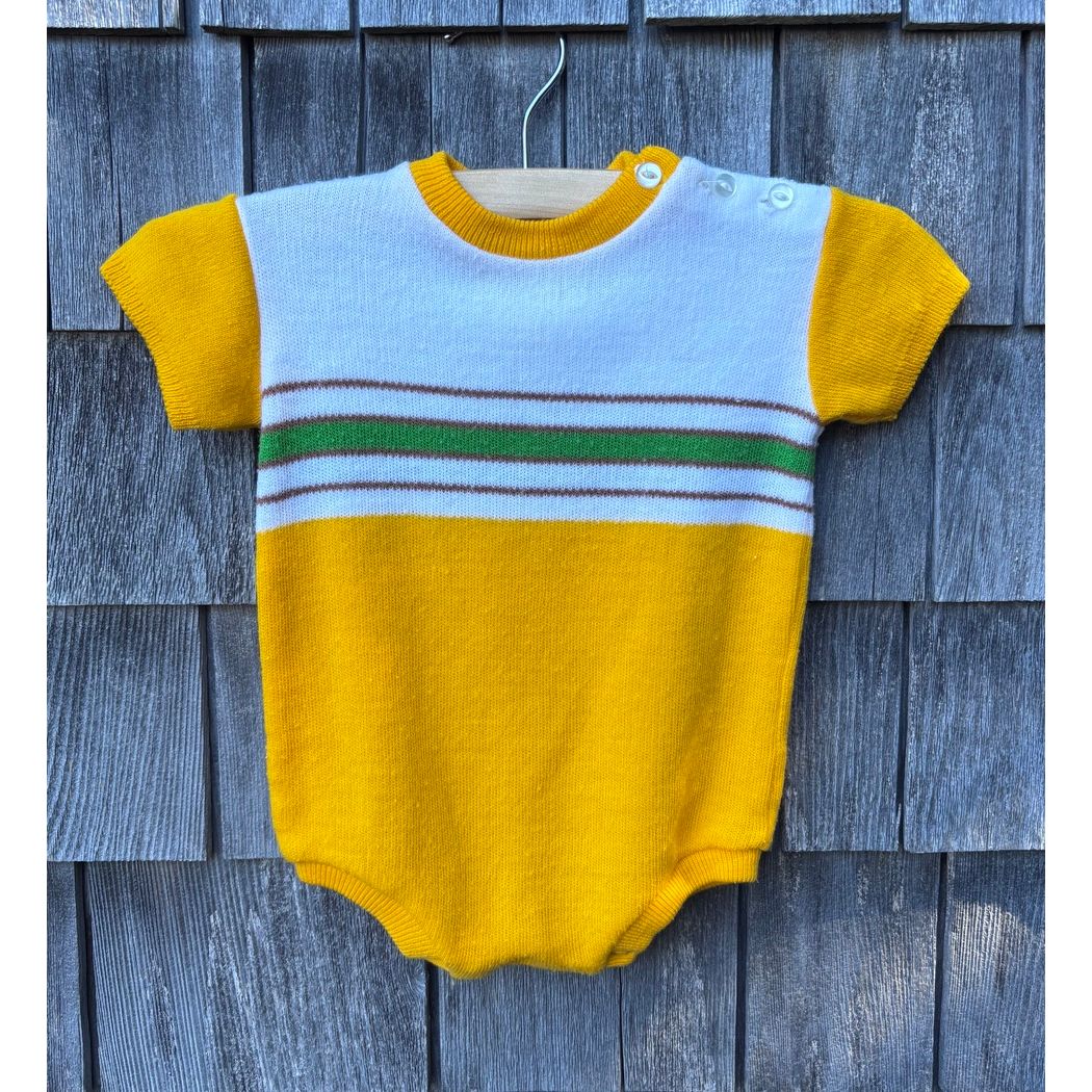Yellow Knit Race Day Onesie with Sweater