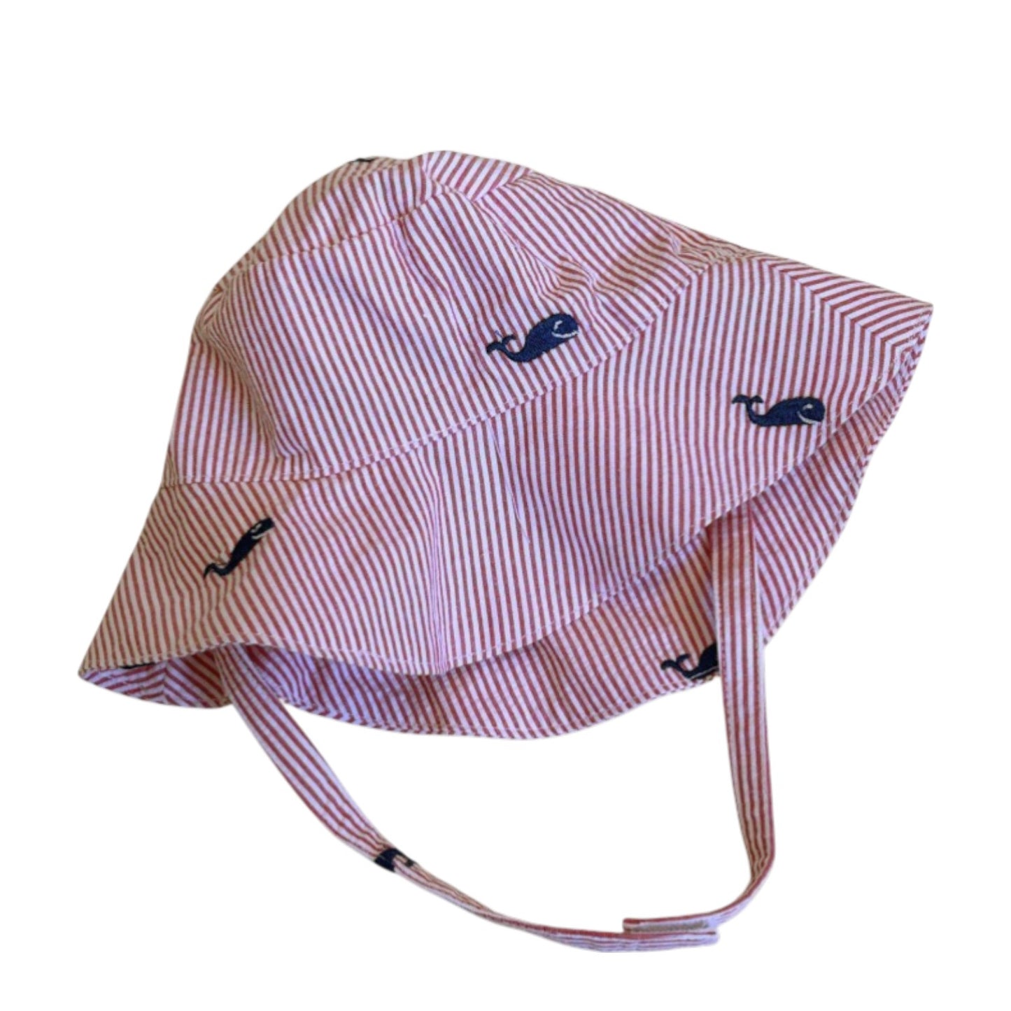 Red SS with Navy Whale Bucket Hat