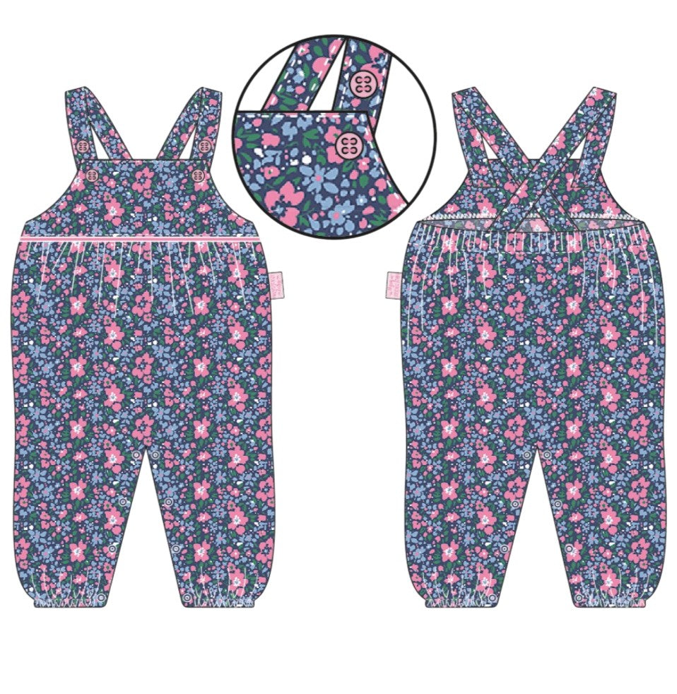 Sconset Floral Overalls