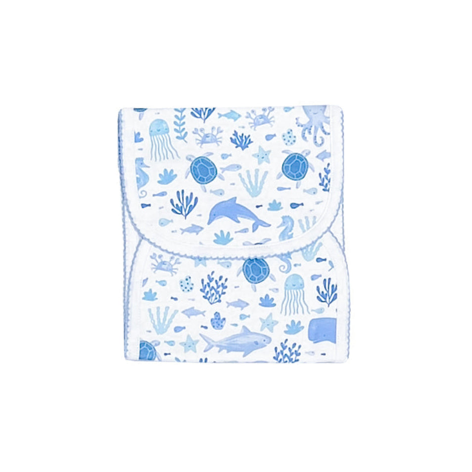 Under The Sea Burp Cloth-Blue