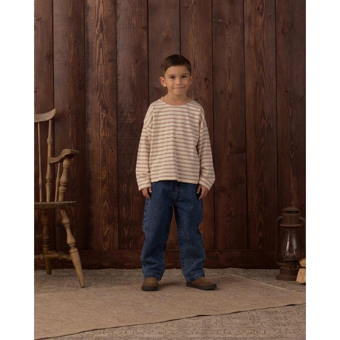 Camden Long Sleeve Tee Fawn Stripe