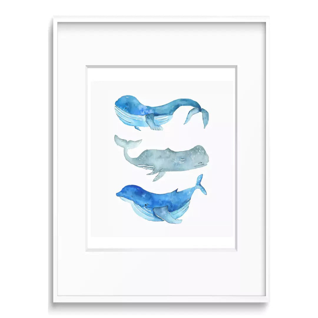 Whale Trio Print
