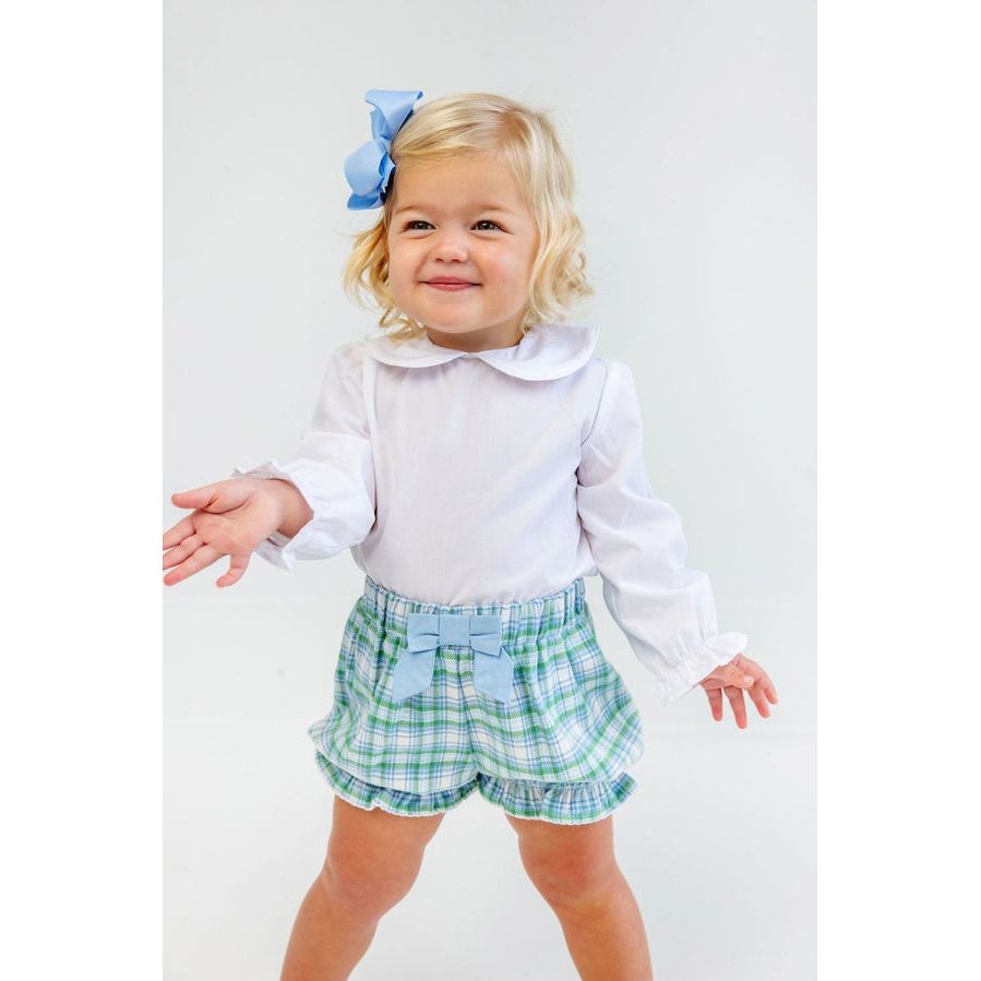 Maude's Peter Pan Collar Shirt & Onesie - Pima LS|11901