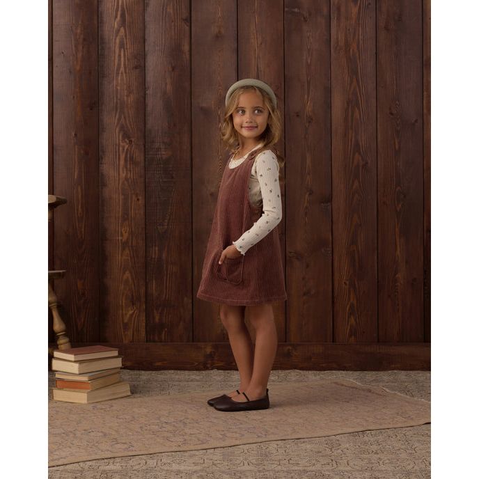 Ribbed Long Sleeve Natural Ditsy
