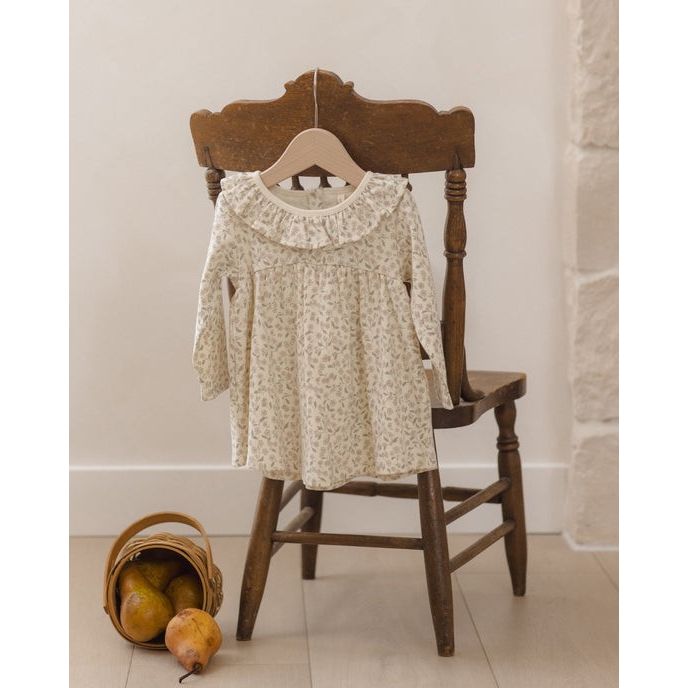 Ruffle Collar Jersey Dress - Floret|12463