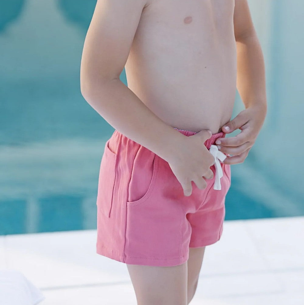 Boys Poppy Red stretch twill short|8616