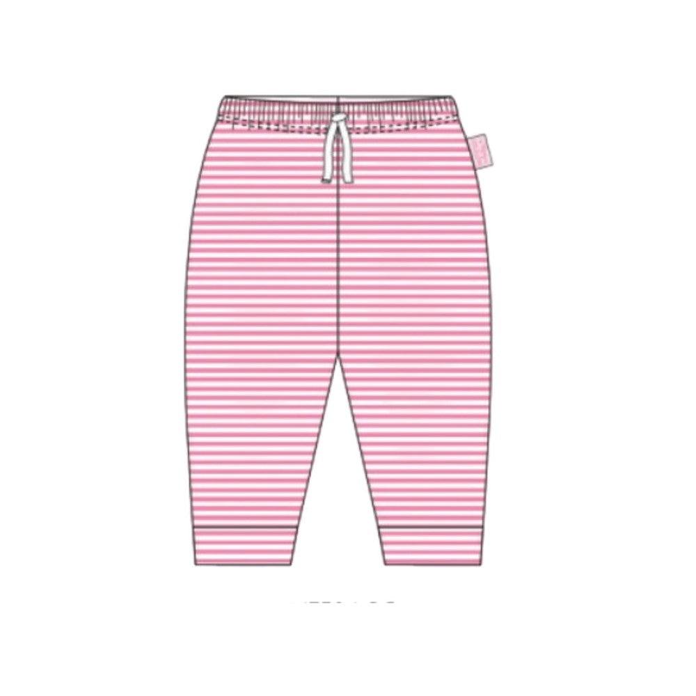 Essentials Pima Joggers-Bubblegum Stripe|13207