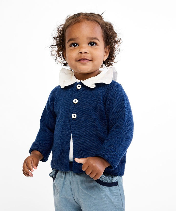 Hen Baby Shirt, Vanilla Piping|9462