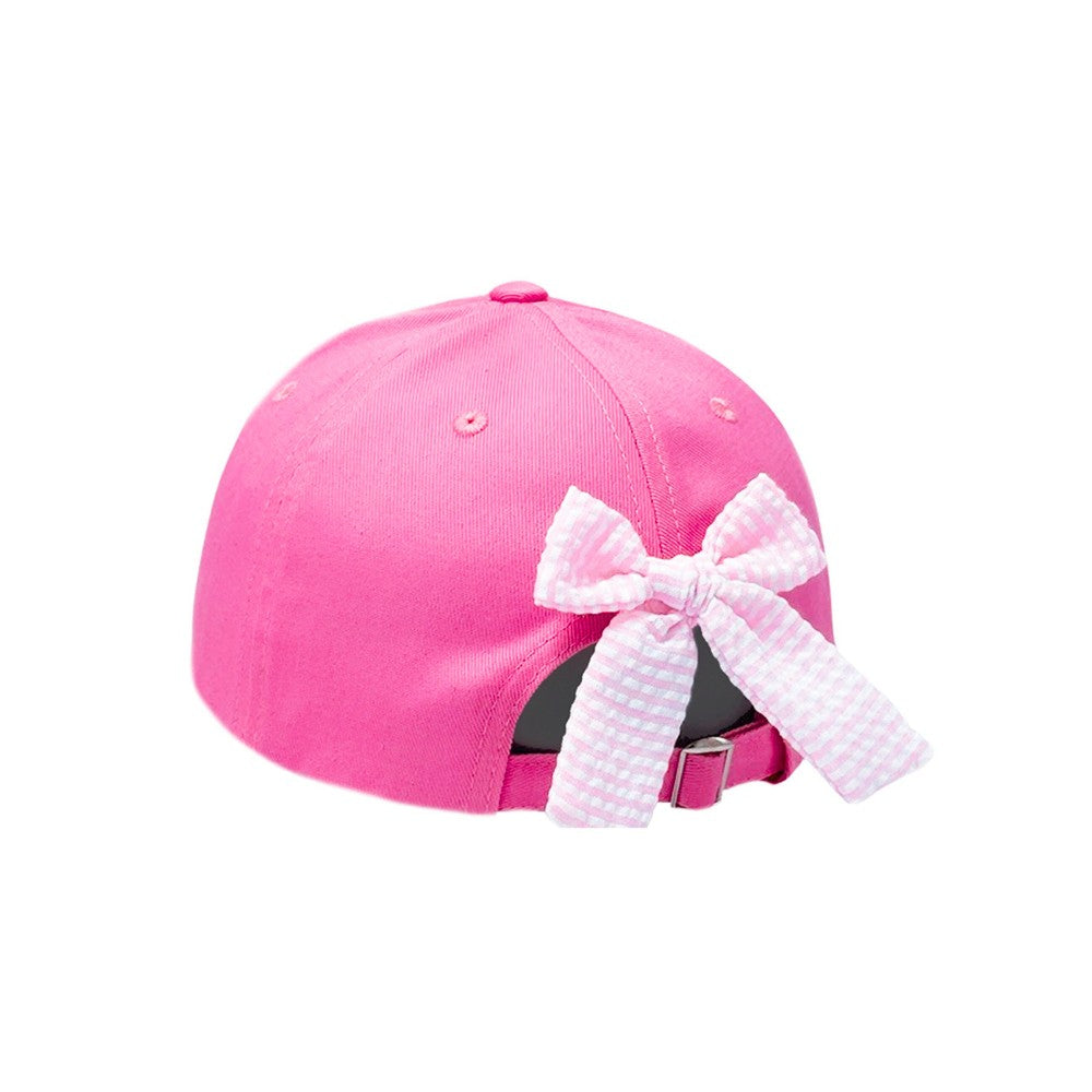 Girls' Dolphin Bow Baseball Hat- magenta|8118