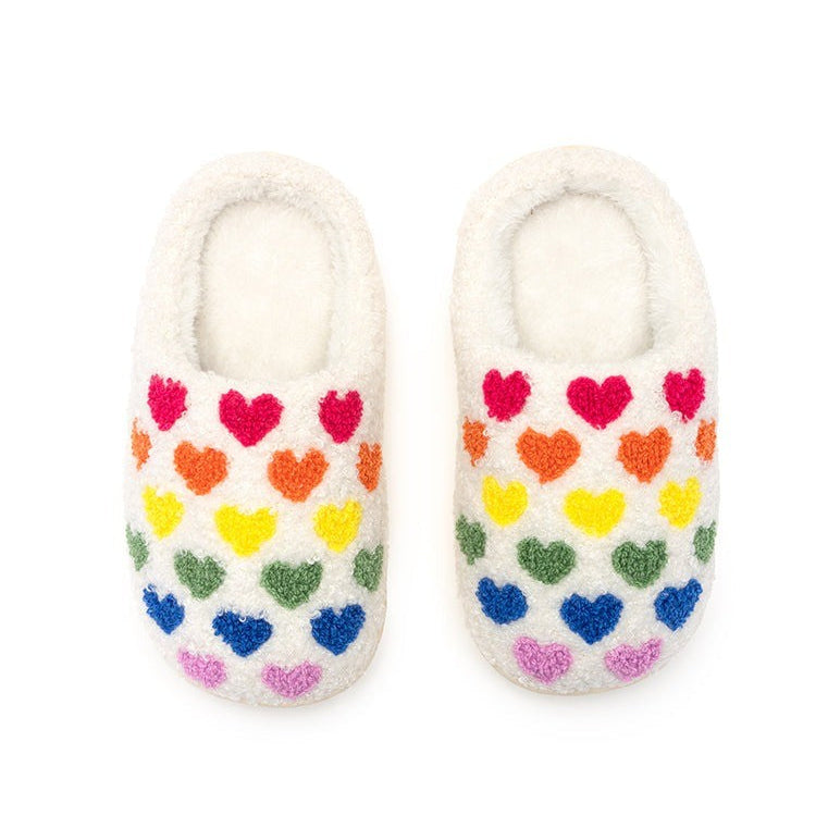 Rainbow Heart Slippers Big|10868