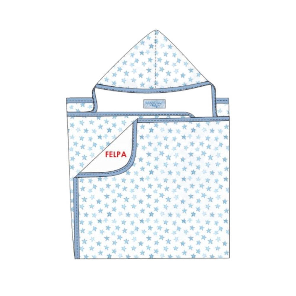 Little Stars Oversized Hooded Towel-Ocean Blue|13199