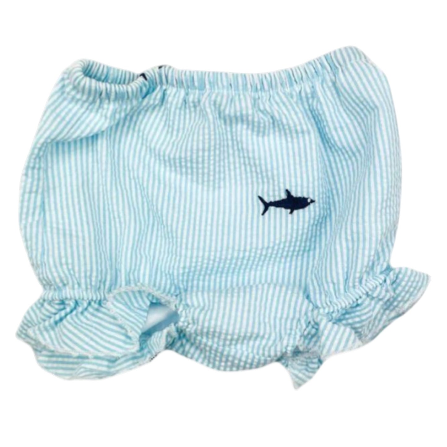 Sky Blue SS Bloomers w/ Sharks