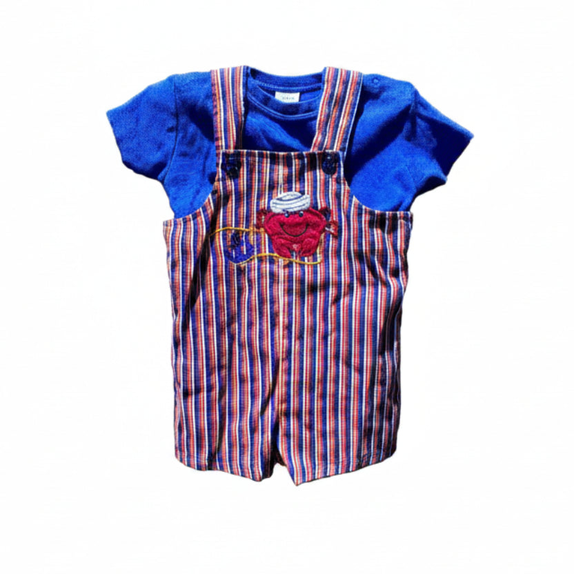 Vintage Crab Romper with Blue Shirt (2 pieces)|11821
