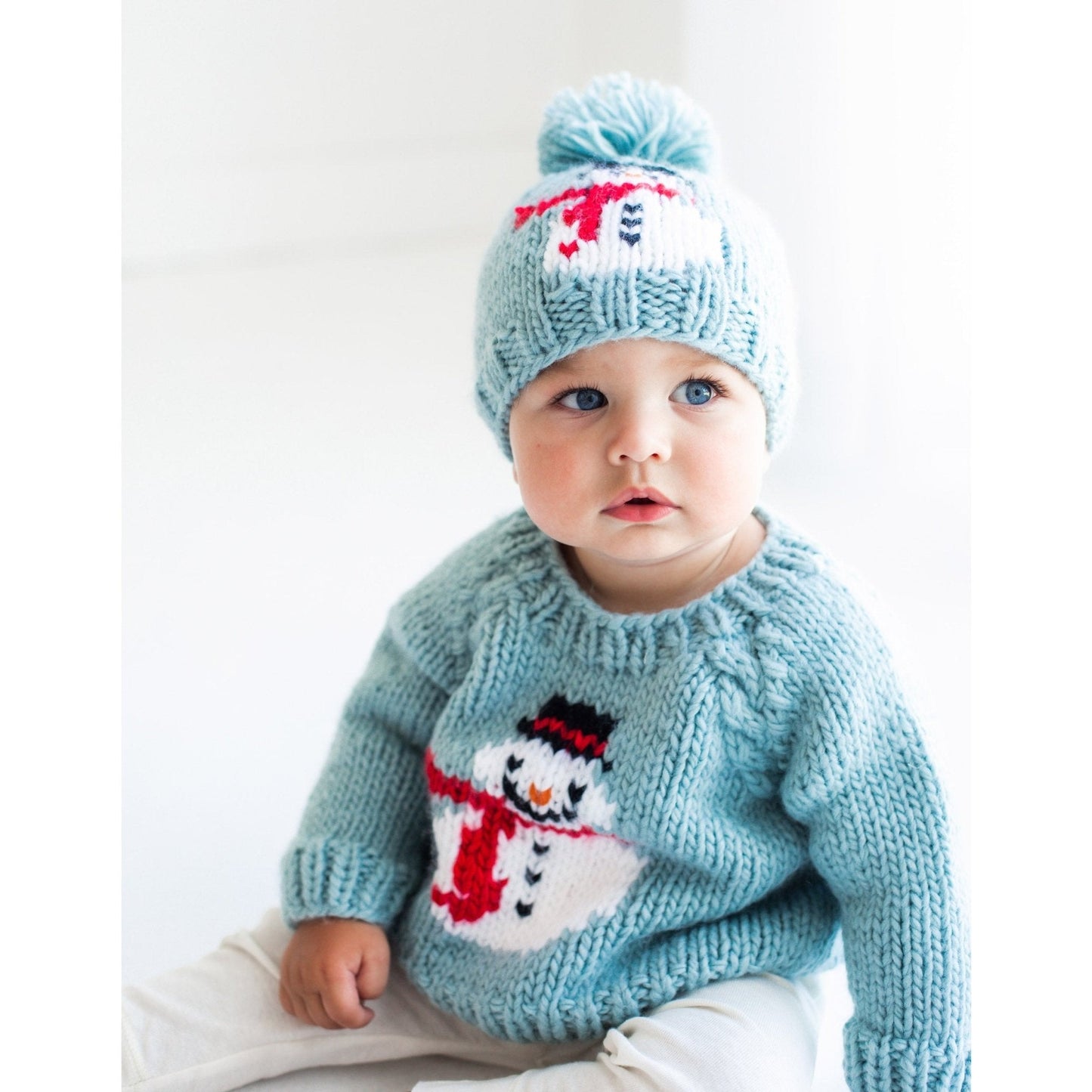 Blue Snowman Sweater