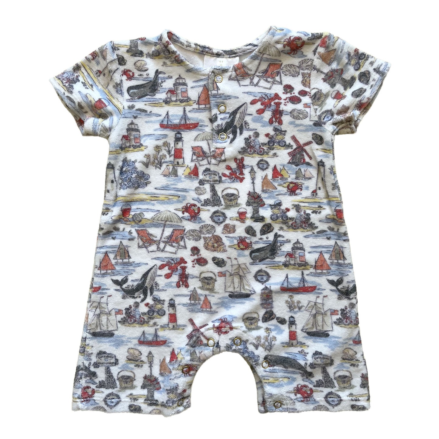 Nantucket Print Terry Romper - Voyager's Lens
