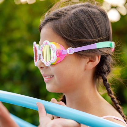 Dandi Flower Swim Goggles - Sunlit Sherry