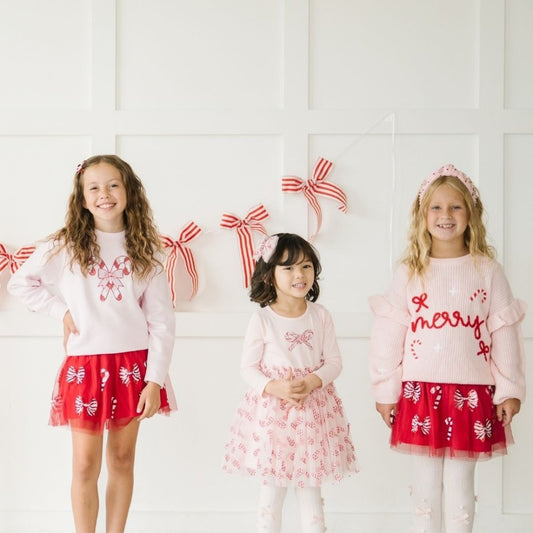 Candy Cane Confetti Christmas L/S Tutu Dress|10660