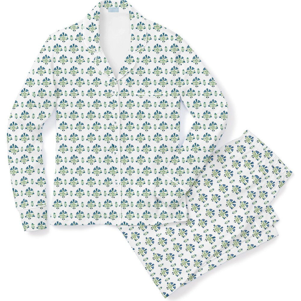 Posy Floral Block Women’s Long Pajama Set|10548