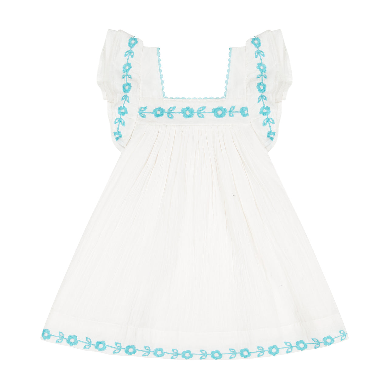 Serena Dress- Floral Embroidery