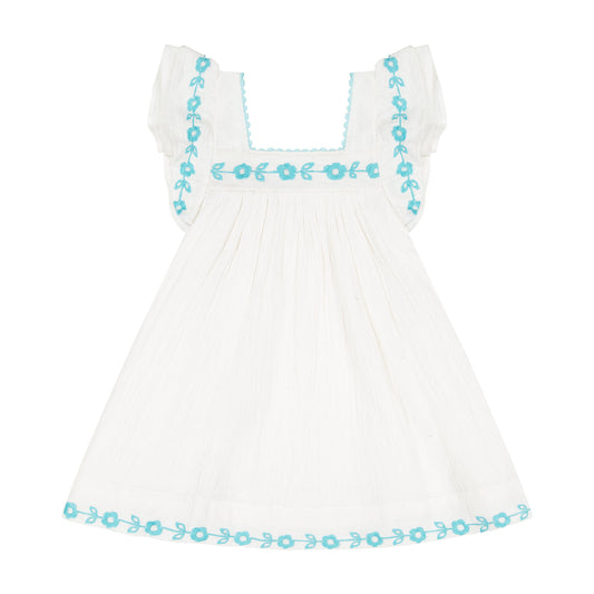 Serena Dress- Floral Embroidery