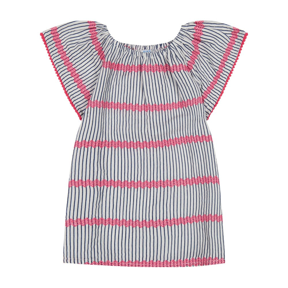 Mini Capucine Coverup- Marine Stripe|11735