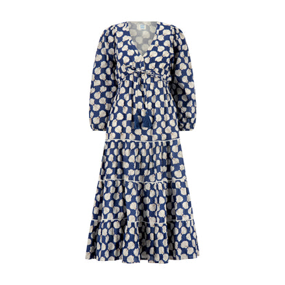 Odette Woman's Maxi Dress- Navy Shell