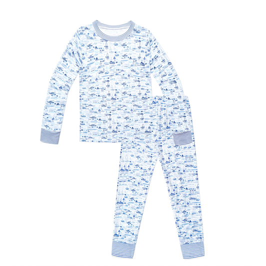 Boats Two Piece Kids Pajamas|9663