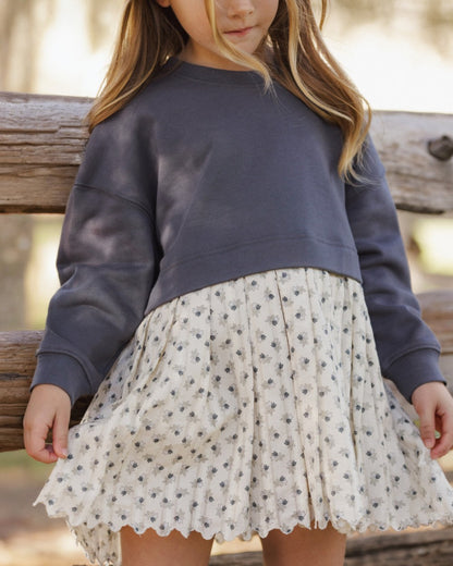 Sweatshirt Dress Vintage Fleur|12082